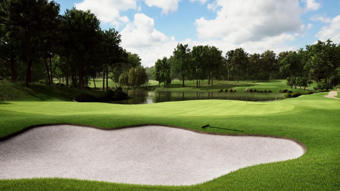 Course view from a Trackman bay